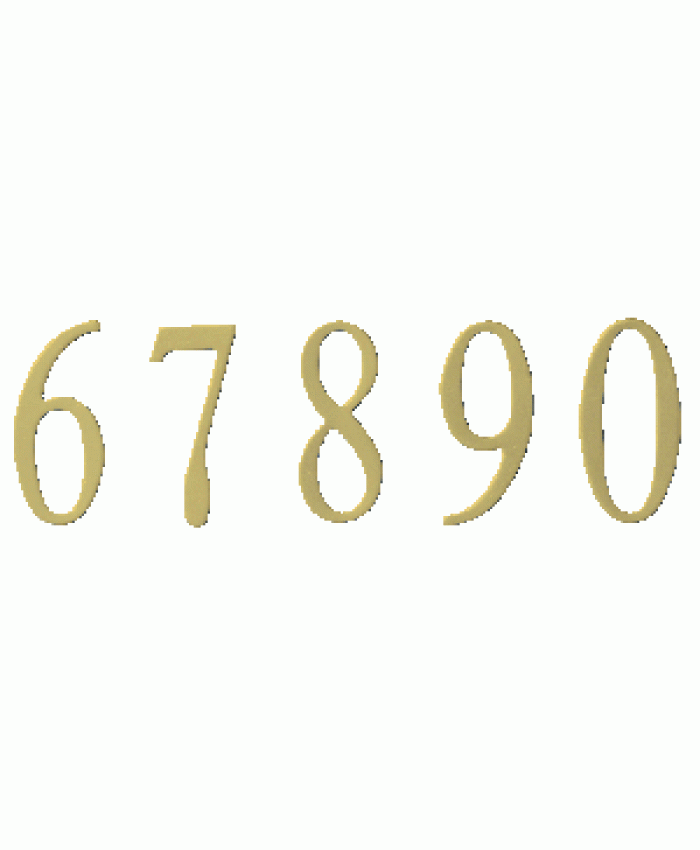 3 inch Brass Self Adhesive Address Numbers