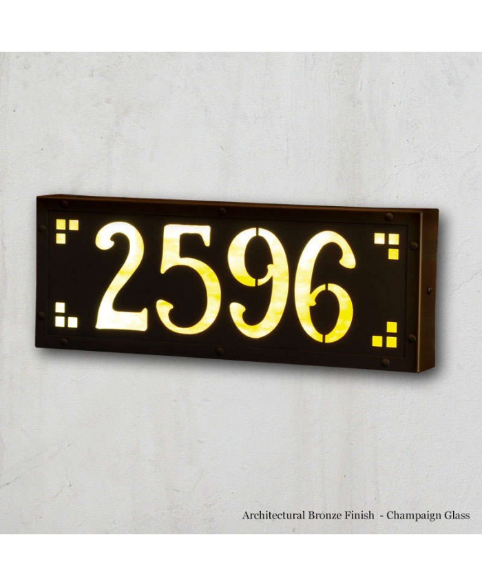 Medium Pasadena Ave. Illuminated House Numbers - AFL21