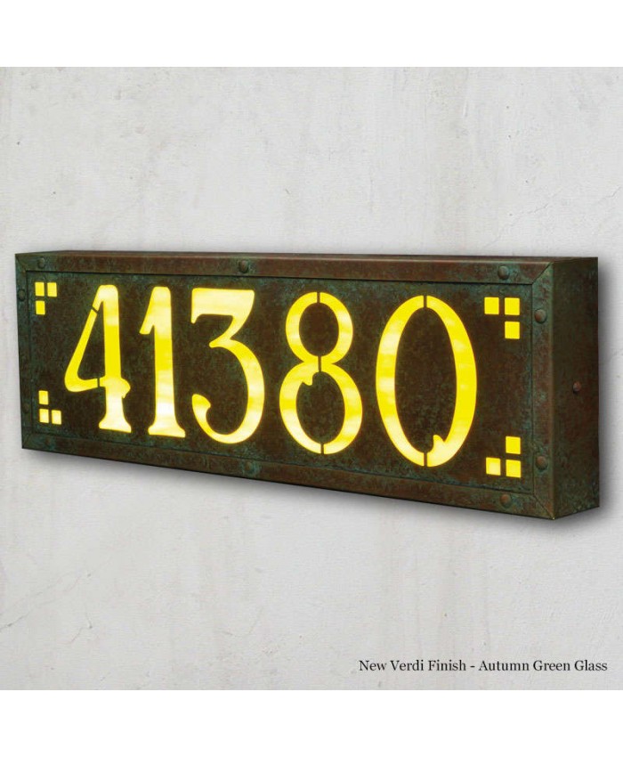 Large Pasadena Ave. Illuminated House Numbers - AFL22