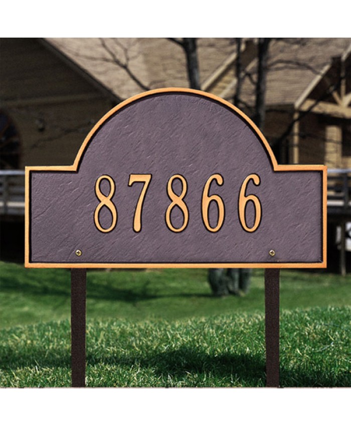 Arch Marker One Line Standard Lawn Plaque